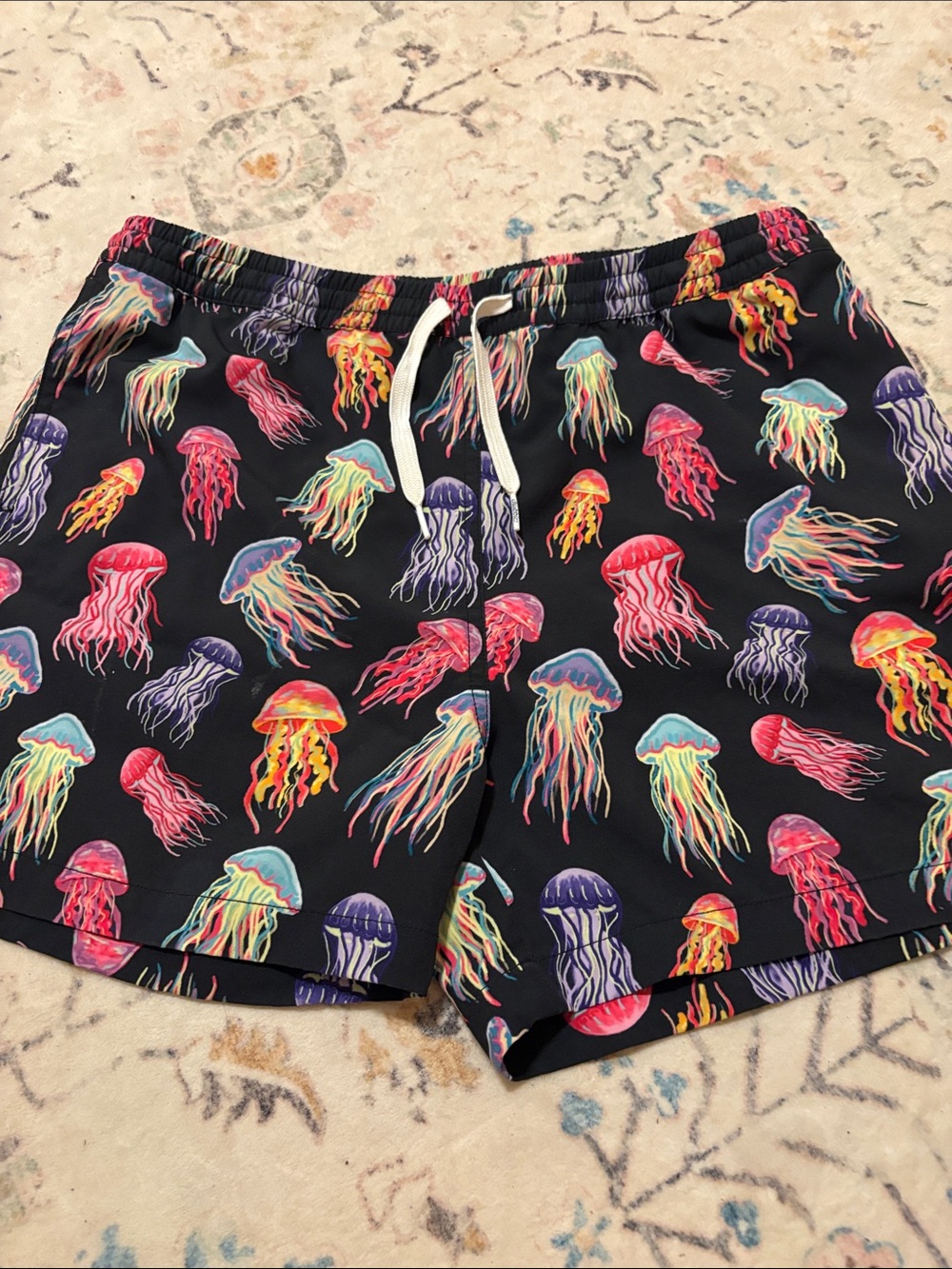 chubbies Black Swim Trunks with Multicolor Jellyfish Print. Size Boys XL. 18-20